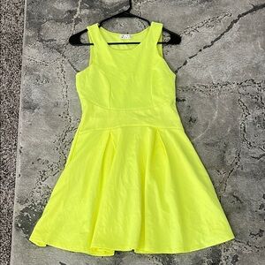 Blue Blush Neon Yellow Sleeveless Dress
